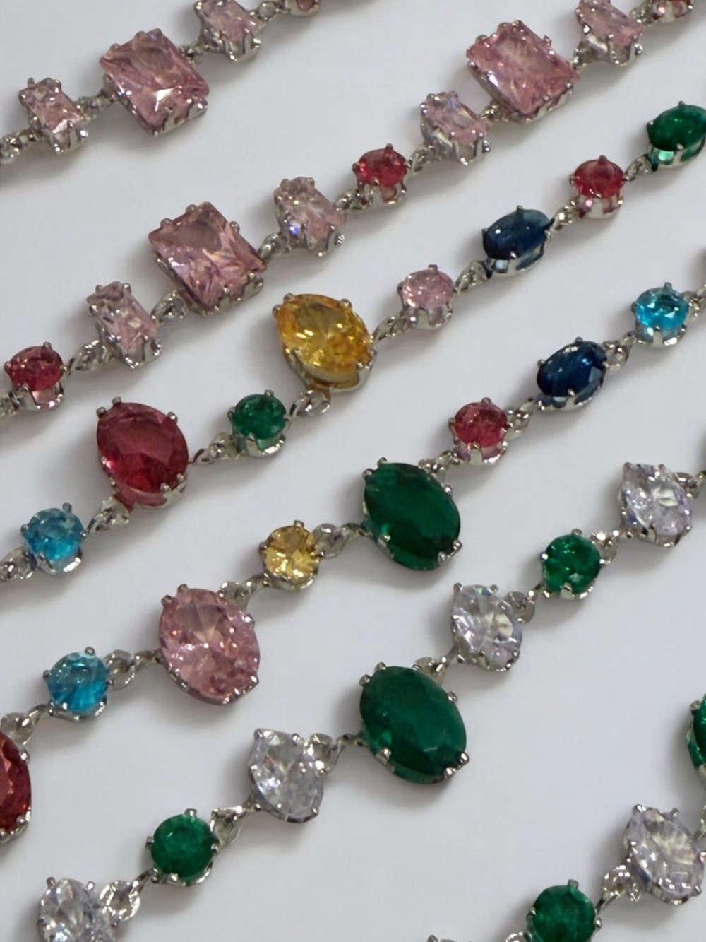 Multicolor Crystal Necklace NWT 18KT Gold Plated